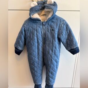 GAP Baby Quilted Denim Cozy One-Piece